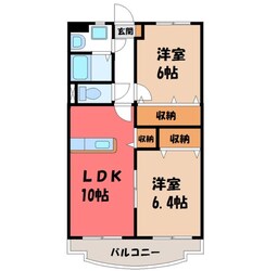 新栃木駅 徒歩25分 1階の物件間取画像